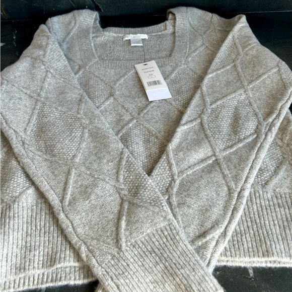 Design History Squareneck Pullover Sweater Platinum Gray size Large NWT - Picture 2 of 8